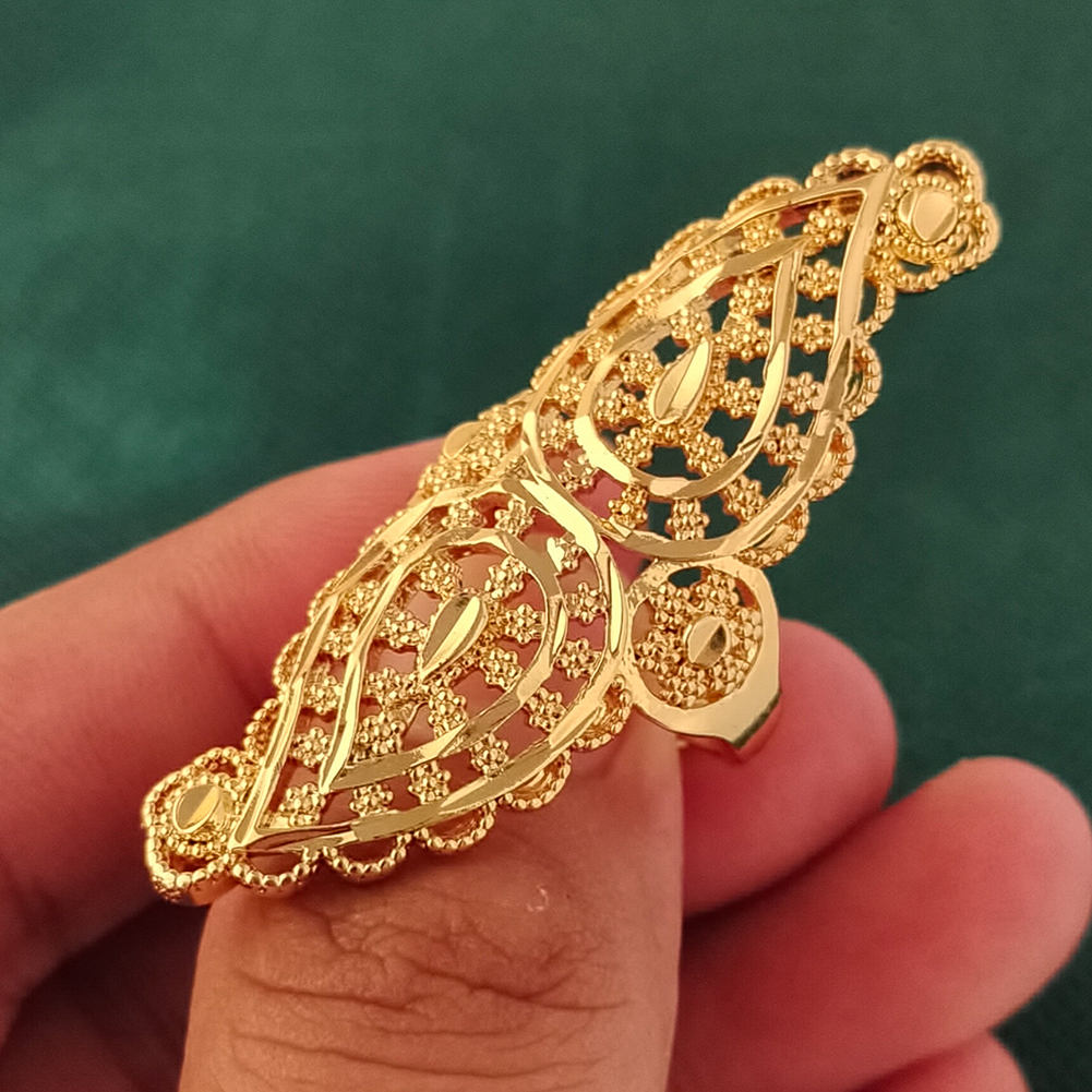 Ethnic Fashion In Dubai - ﻿ Luxury Big Flower Indian Ring