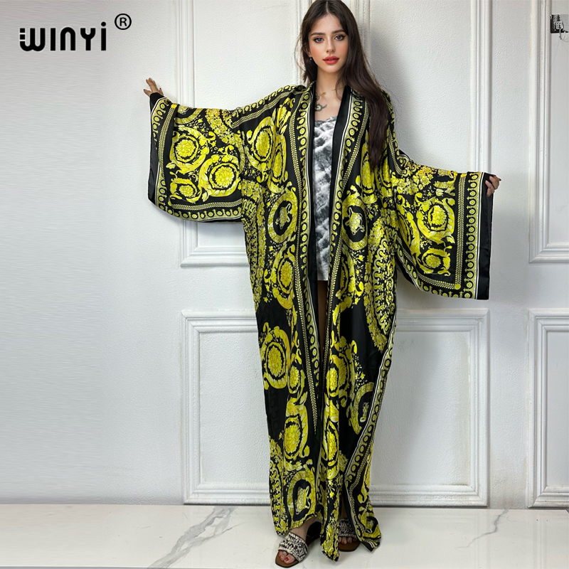 Kaftan Women Boho - WINYI Africa boho print Kimonos african