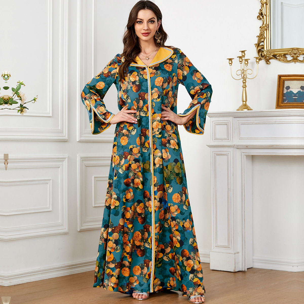 Ethnic Fashion In Dubai - Fashionable Printed Dress for Women Ethnic