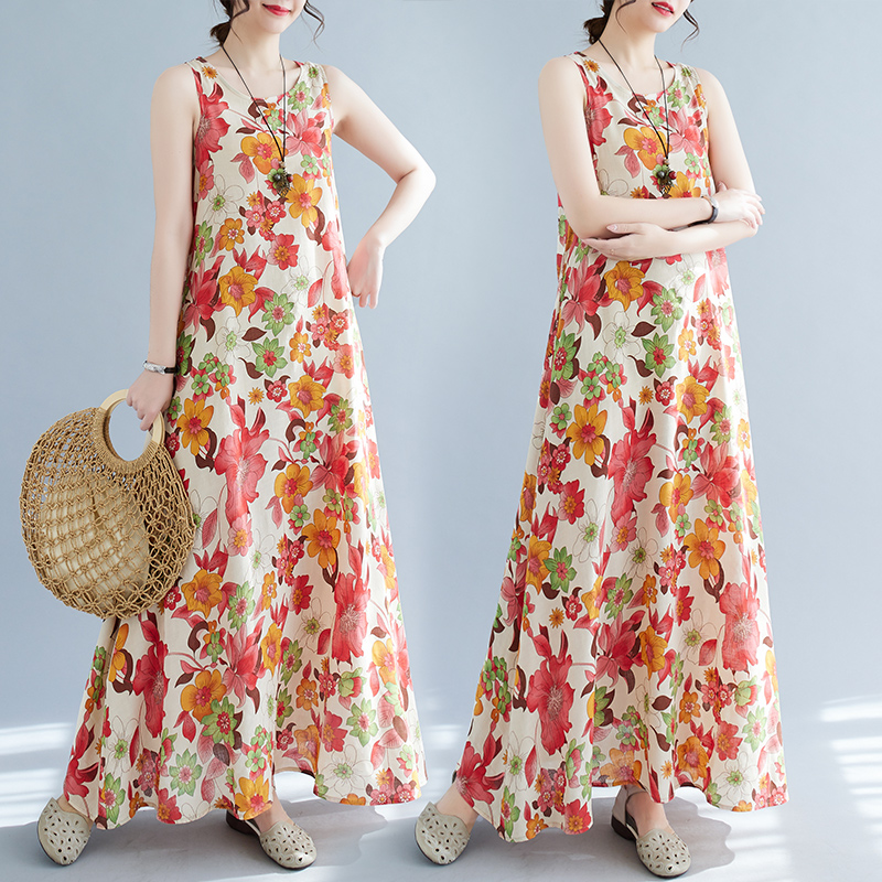 Ethnic Clothing & Online Fashion Store Khaadi Us - Bohemian Mid-Length Print Dress Summer New
