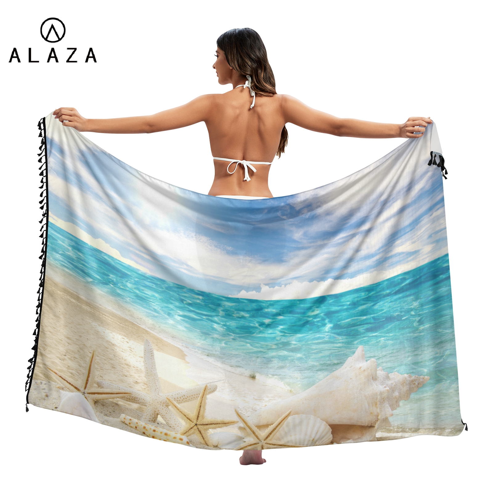 Kaftan Women Boho - Sexy Women Chiffon Swimwear Pareo Scarf