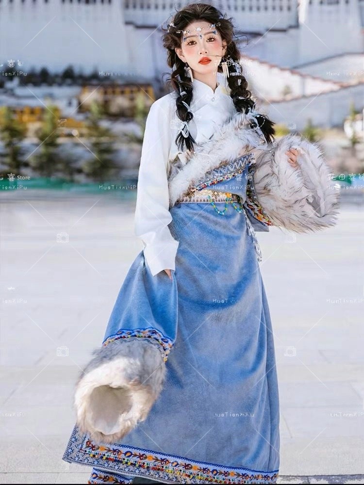 Ethnic Clothing & Online Fashion Store Khaadi Us - Tibetan Ethnic Women's Robe Fashionable Travel