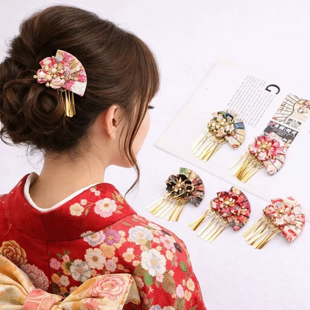 Women Hairpin Faux Pearl Flowe - Ethnic Gown recension och pris