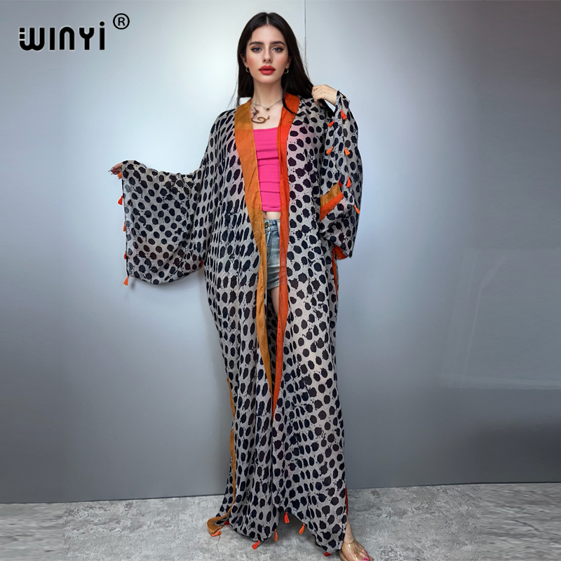 WINYI summer outfit kimono Ame - Kaftan Women Boho recension och pris