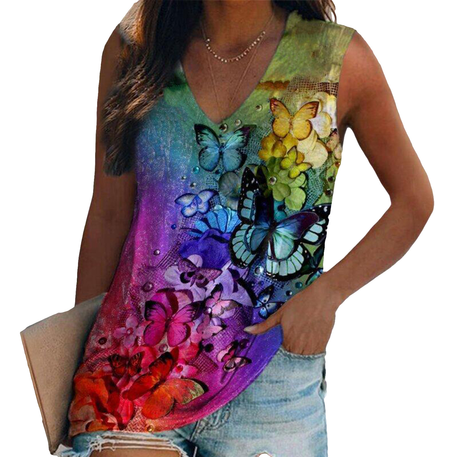 Ethnic Style Colorful Butterfl - Y2K Ethnic Fashion recension och pris