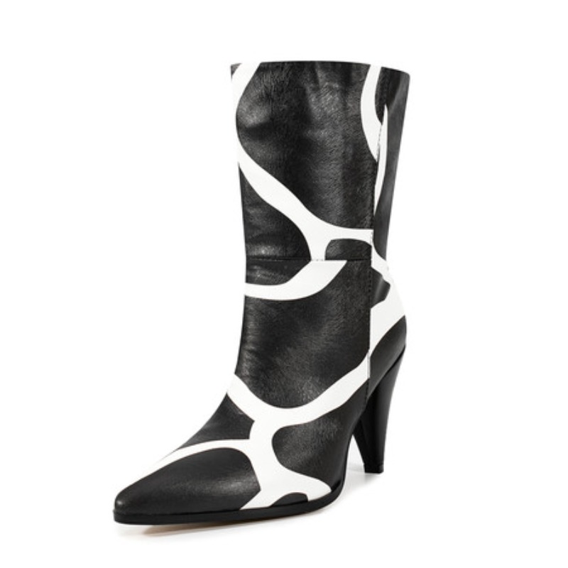 Bicolor Spike Heels Pull On Fa - Ethnic Fashion Runway recension och pris
