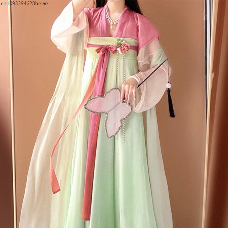 Chinese Traditional Hanfu Pink - Ethnic Dress Fashion Show recension och pris