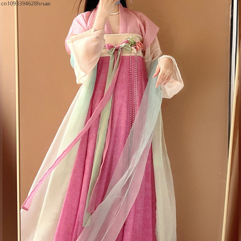 Chinese Traditional Hanfu Pink - Ethnic Dress Fashion Show recension och pris