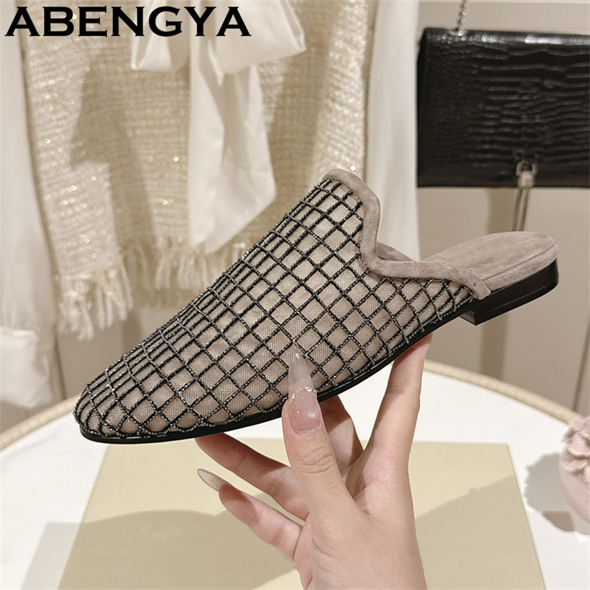 Shiny Lace Mesh Round Toe Flat - The Ethnic Fashion recension och pris