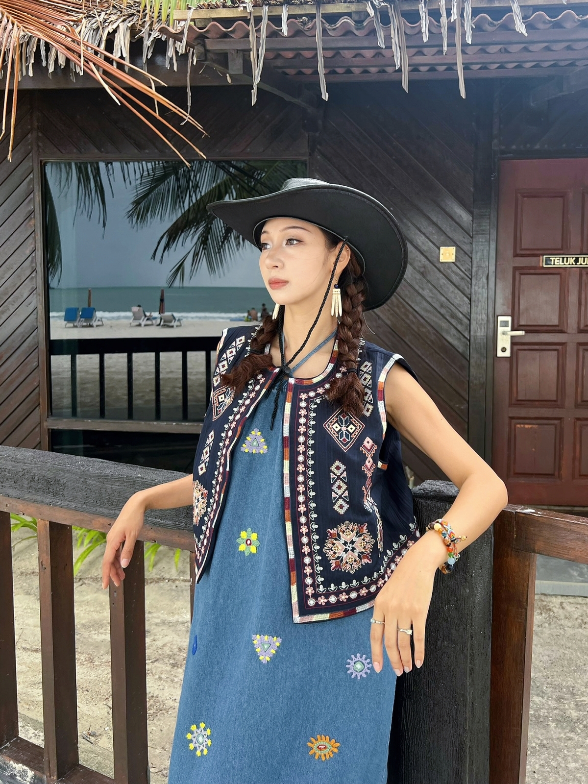 Bohemian Style Sleeveless roun - Ethnic Fashion Store recension och pris