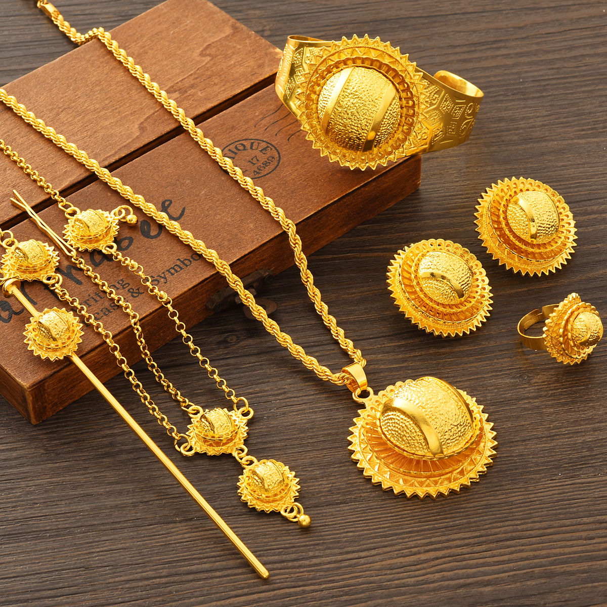 6pcs/set New Dubai 24K Gold Pl - Ethnic Fashion In Dubai recension och pris