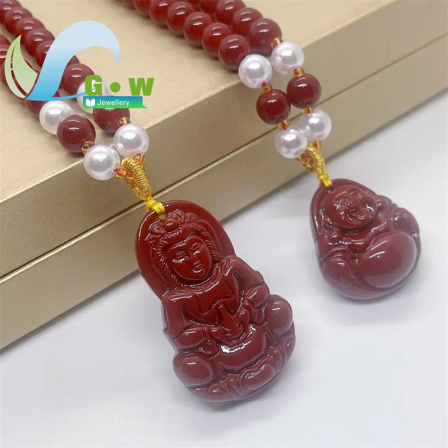 New Cinnabar Guanyin Buddha Pe - Ethnic Fashion Store recension och pris