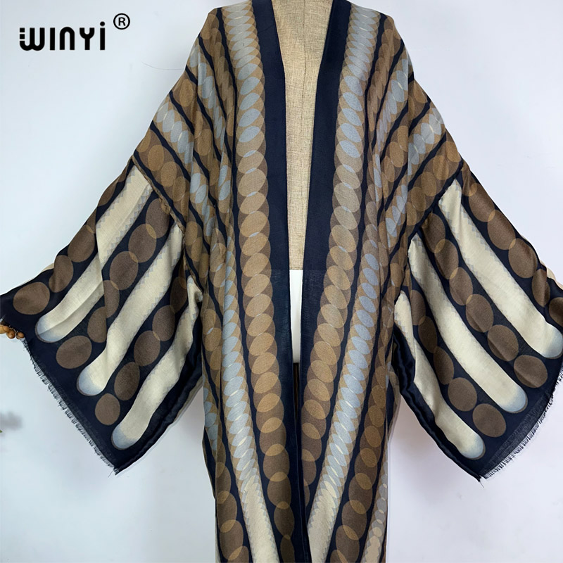 WINYI kimono summer geometric  - Kaftan Women Boho recension och pris