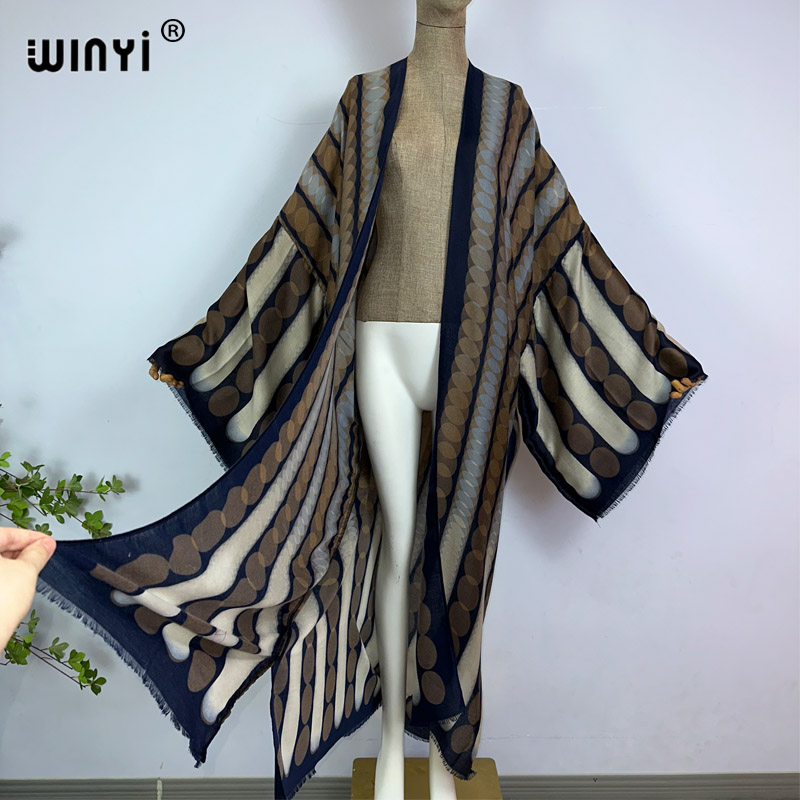 WINYI kimono summer geometric  - Kaftan Women Boho recension och pris
