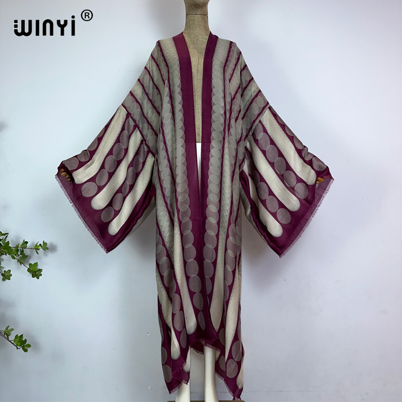 WINYI kimono summer geometric  - Kaftan Women Boho recension och pris