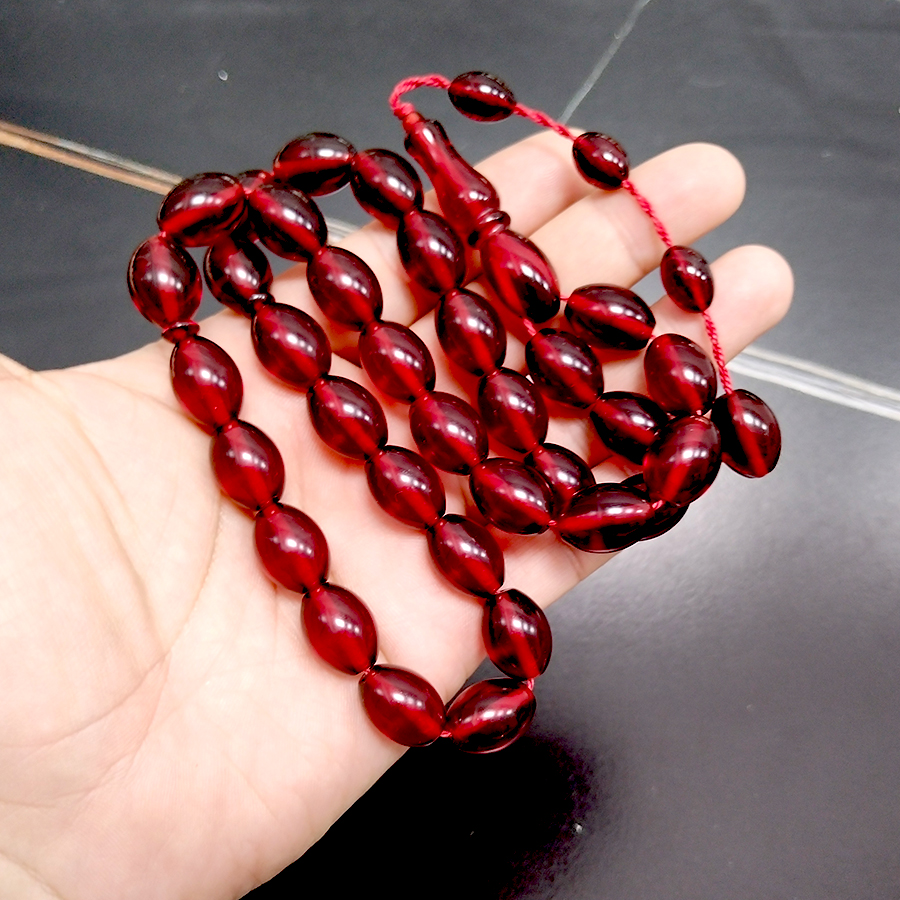 Tasbih Red resin 33 prayer bea - Ethnic Fashion Store recension och pris