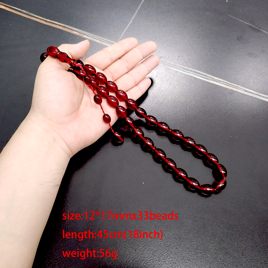 Tasbih Red resin 33 prayer bea - Ethnic Fashion Store recension och pris