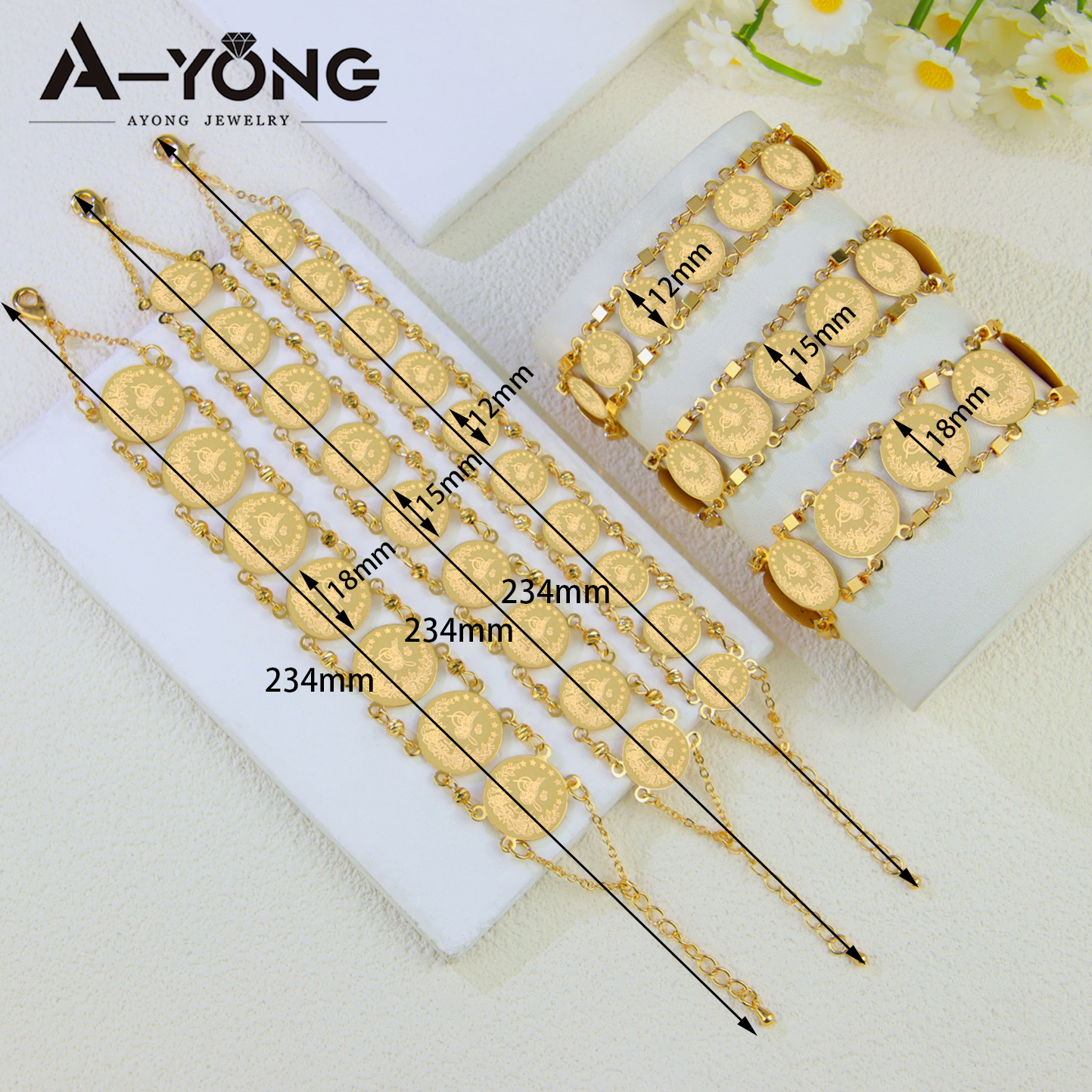 Turkish Coins Bracelet 21k Gol - Ethnic Fashion In Dubai recension och pris