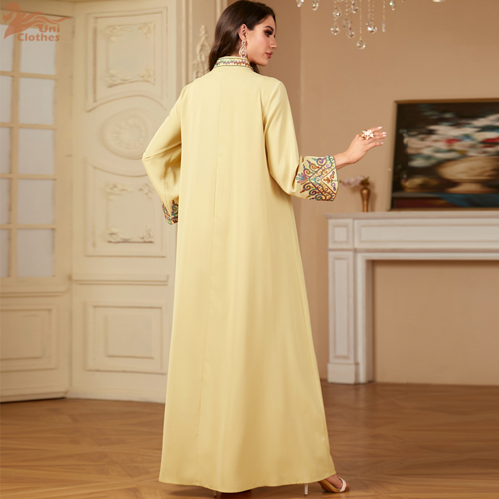 Uni Embroidery V-Neck Long Dre - Ethnic Fashion In Dubai recension och pris