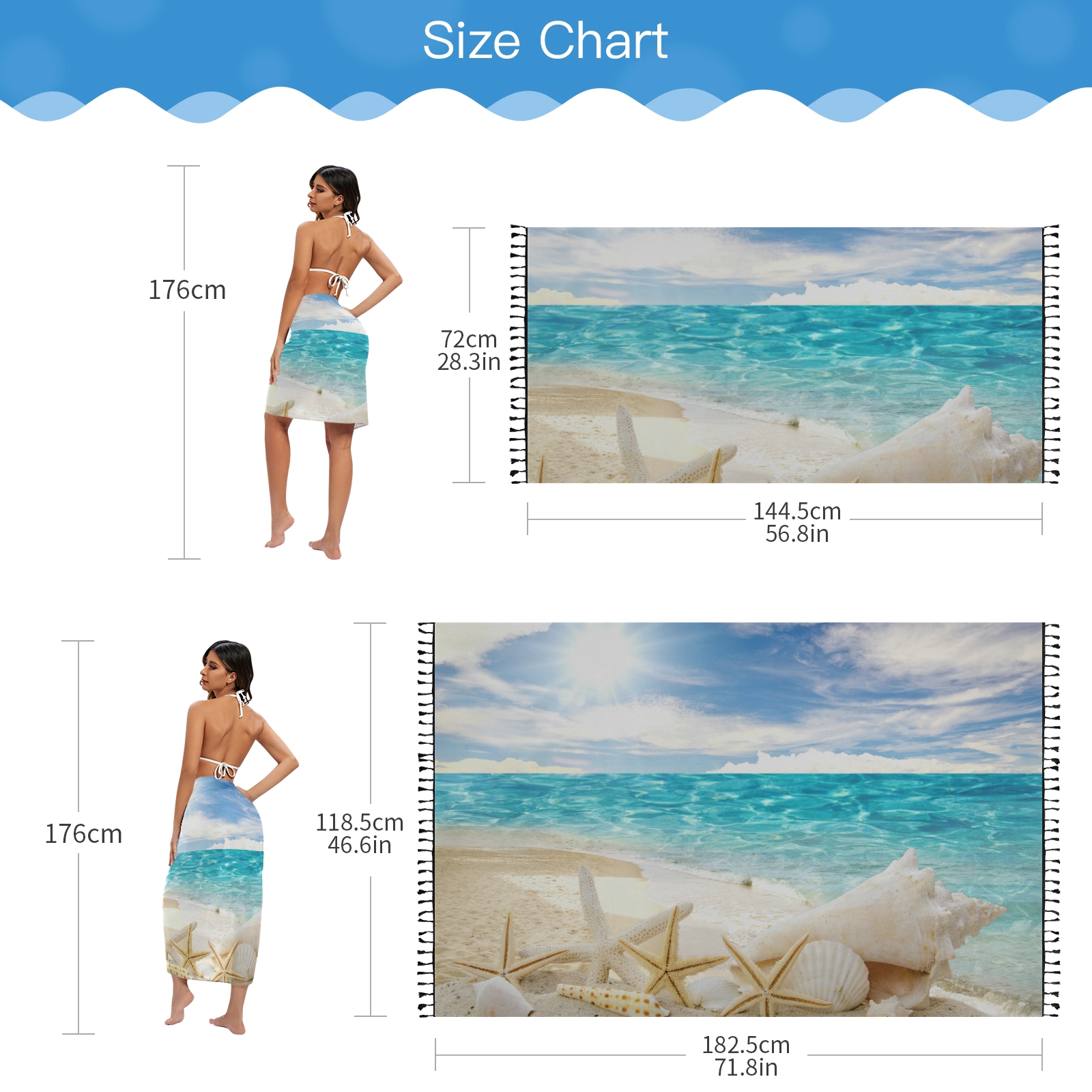 Sexy Women Chiffon Swimwear Pa - Kaftan Women Boho recension och pris