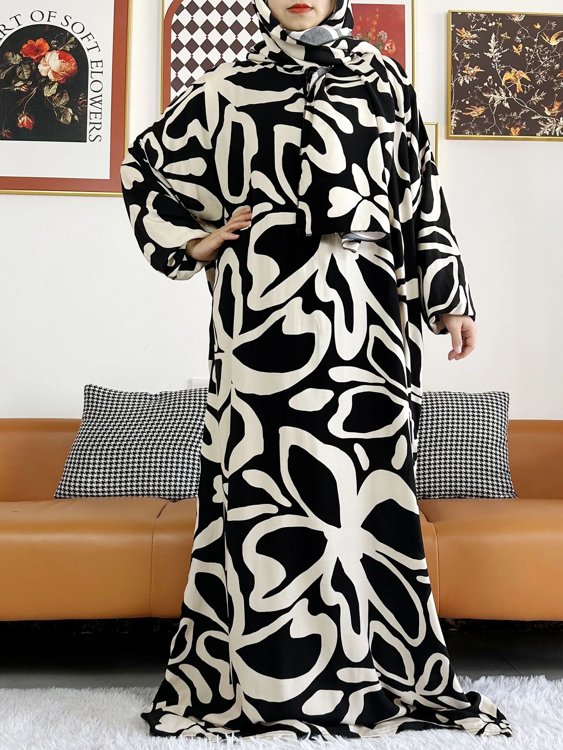 2025 Muslim Cotton Lady's Abay - Ethnic Gown recension och pris