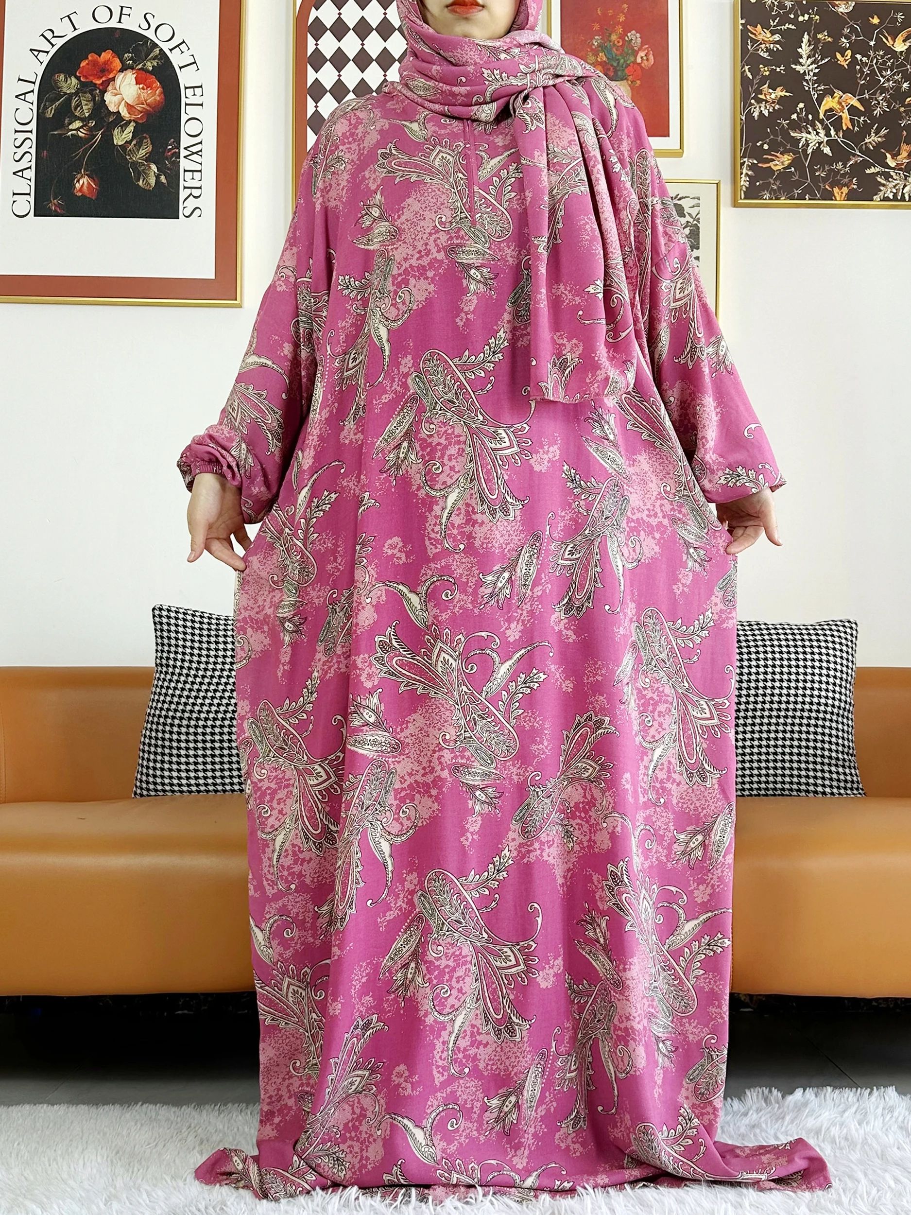 2025 Muslim Cotton Lady's Abay - Ethnic Gown recension och pris