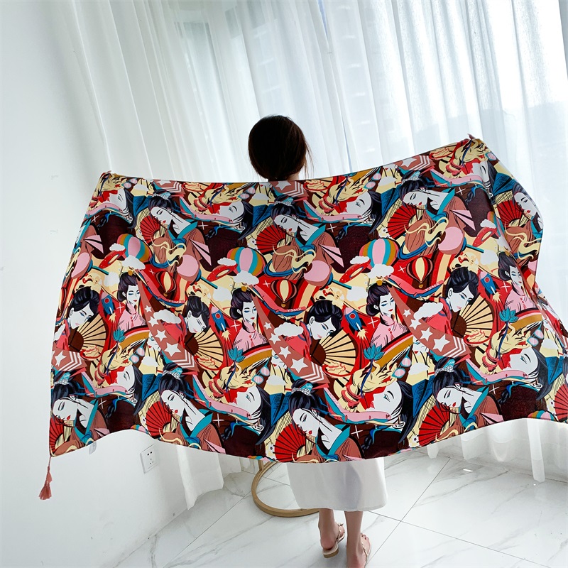 90x185cm Cotton Linen Print Su - Kaftan Women Boho recension och pris