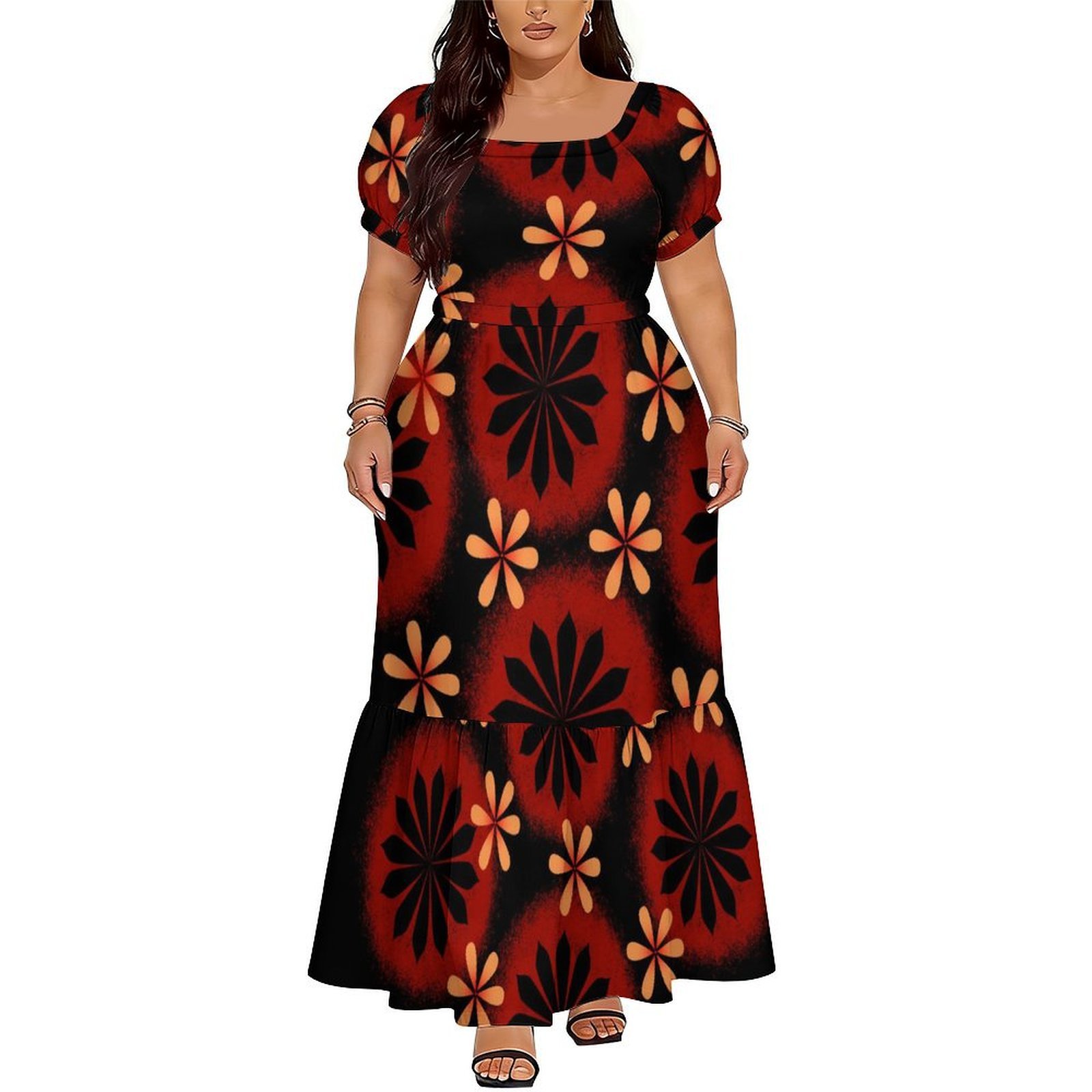 Comfortable Women's Short-Slee - Ethnic Gown recension och pris