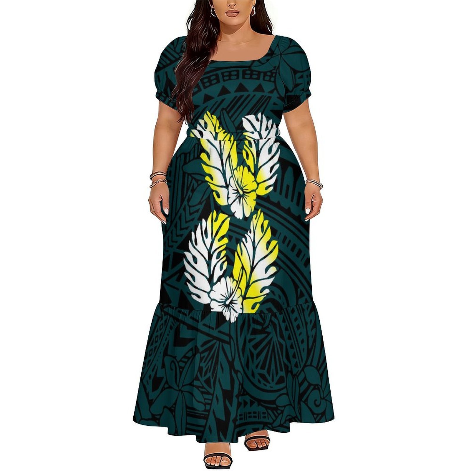 Comfortable Women's Short-Slee - Ethnic Gown recension och pris